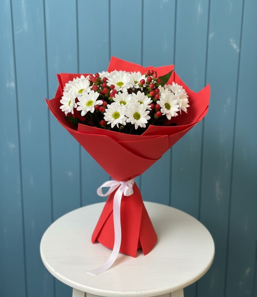 Букет цветов из: Хризантемы в Первомайском Алтайского края