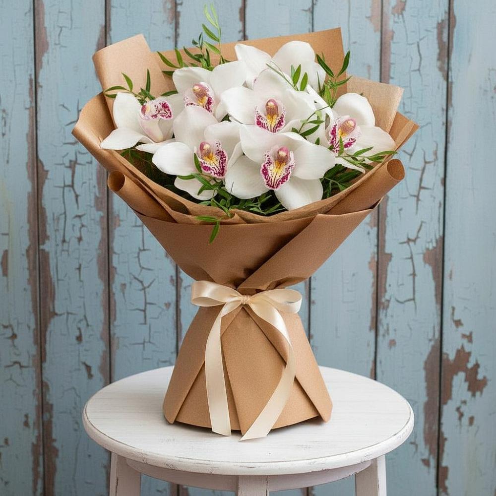 Букет цветов из: Орхидеи и Розы в Первомайском Алтайского края