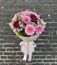 Букет цветов из:  Герберы и Хризантемы #REPLACE_PRED# Первомайском Алтайского края