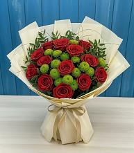 Букет цветов из:  Розы и Хризантемы #REPLACE_PRED# Первомайском Алтайского края