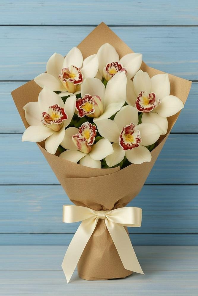 Букет цветов из: Орхидеи и Розы в Первомайском Алтайского края